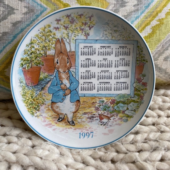 Vintage Peter Rabbit by Wedgewood 1997 Calendar plate! - Picture 3 of 4